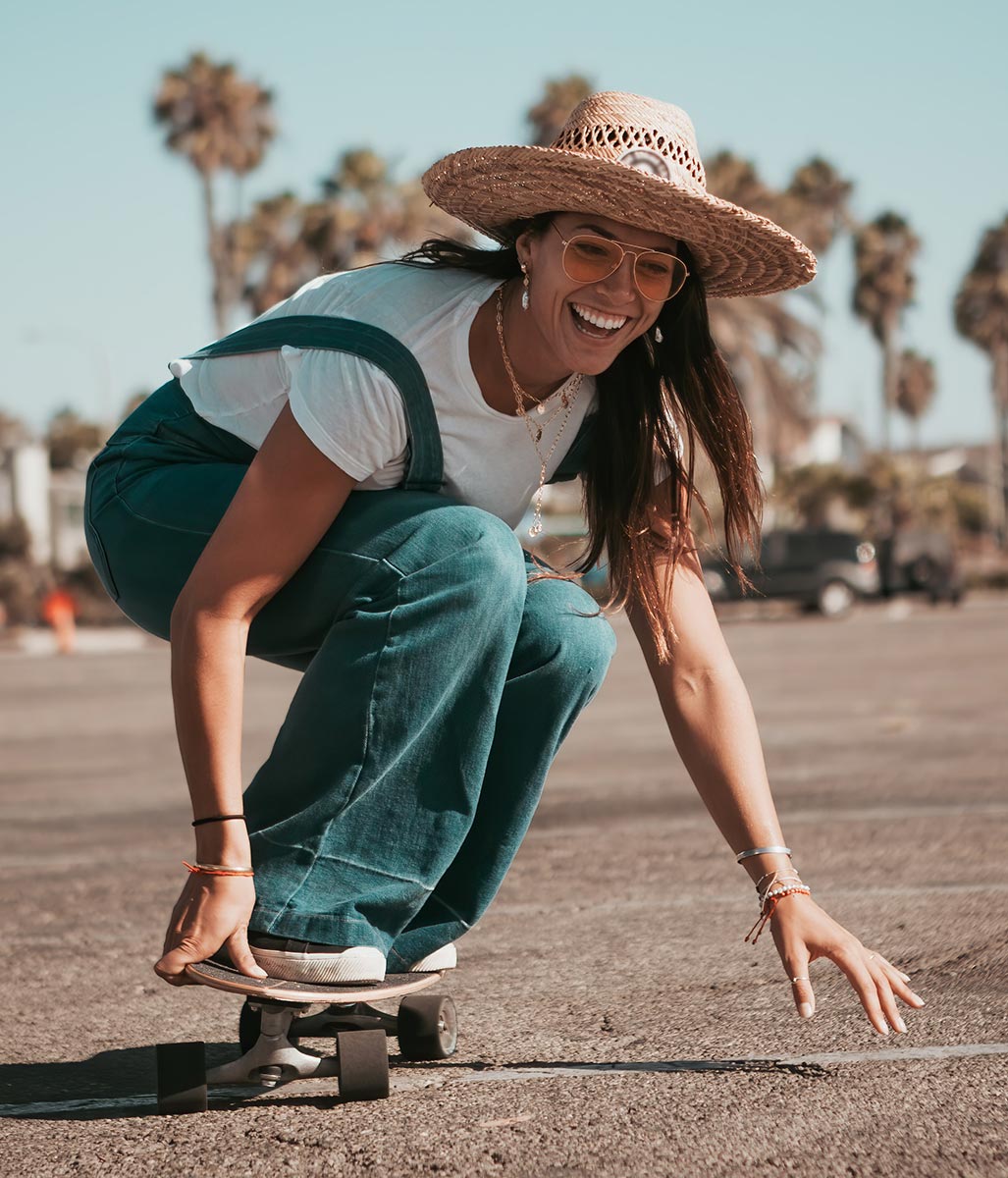 Woman Skateboarding